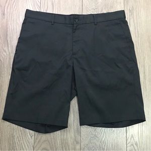 Nike Dri Fit Standard Casual Flat Front Black Athletic Golf Shorts Mens 36